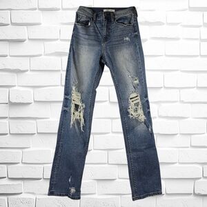 Willow Root The Rise Up Distressed Blue Jeans
